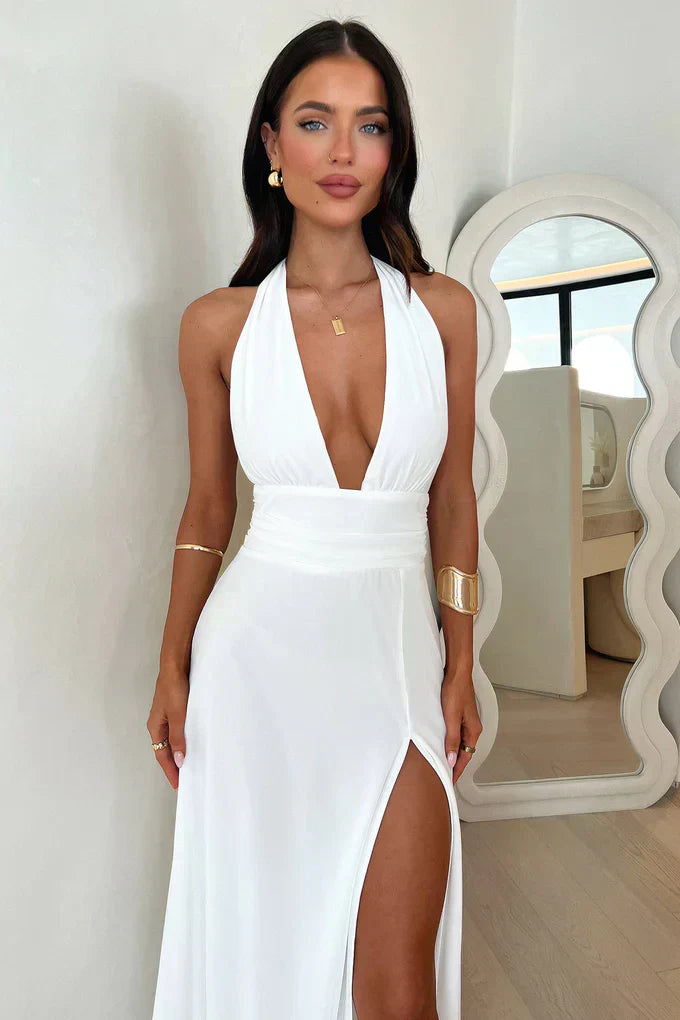 Nicoline™ | Elegant maxikjole med åben ryg